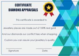 jewelry appraisal certificate templates