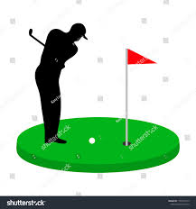 Golf Course Golf Equipment Accessory Template Stock Image