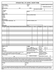 Bill Of Lading Template Fill Online Printable Fillable