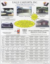 Pricing On Carports With Storage Combo Garages