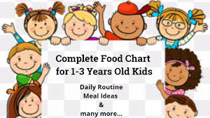 Complete Food Chart For 1 3 Years Toddlers Kids Daily Food Routine For 1 Year Kid In Detail