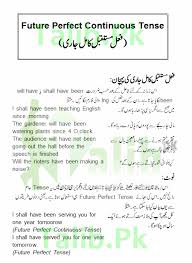 Future Perfect Continuous Tense In Urdu And English Exercise