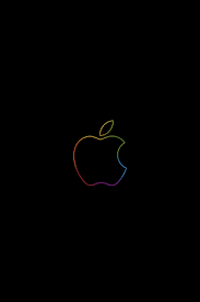 Hd wallpaper 4k apple think different logo dark. Apple Logo 4k Wallpaper Colorful Outline Black Background Ipad Hd Technology 789