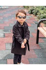 Black Kids Trench Coats Styles S