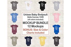 Bella Canvas 100b Baby Bodysuit Mockup Bundle Newborn