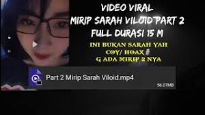 Check spelling or type a new query. Viral Mirip Sarah Viloid Part 2 Youtube