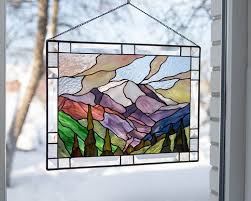 Mount Rainier Stained Glass Window