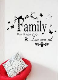 English Letters Family Wall Stickers
