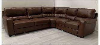 lucca brown leather 3c2 corner sofa