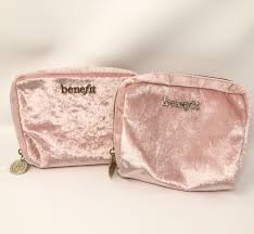 benefit cosmetics pink makeup bag