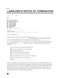 free lease termination letter 30 day