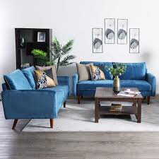 arman 3 2 fabric sofa set teal