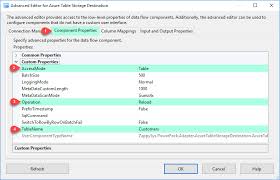 write azure table storage data in ssis