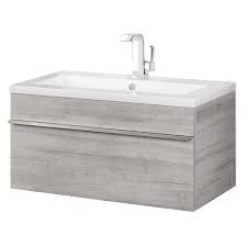Light Grey Single Sink Bathroom Vanity
