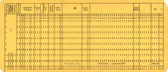 Image result for programs written on punch cards