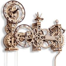 Wooden City Steampunk Mechanical Clock