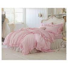 Blush Pink Linen Duvet Cover With 2