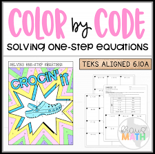 One Step Equations Color By Number