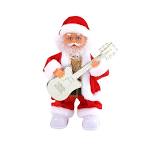 Battery Operated Guitar Playing Santa Man Decor...