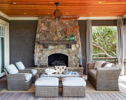 Outdoor sectional licensed contractor matt blashaw and his yard crasher crew helped to build this fire pit which sets on a stained redwood deck with a privacy wall. 23 Cozy Outdoor Fireplace Ideas For The Most Inviting Backyard Better Homes Gardens