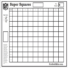 Details About Super Bowl Squares Fantasy Football Weekly