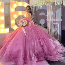 princess pink quinceanera dresses puffy
