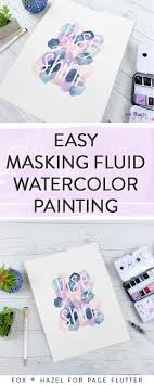 easy masking fluid watercolor art