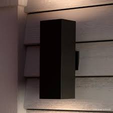 urban ambiance luxury modern outdoor wall light size 18 inchh x 6 inchw with transitional style elements midnight black finish uhp1112