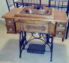 antique treadle sewing machine vanity