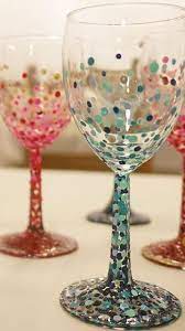 pin on wine glass painting