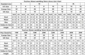 Wedding Dress Size Chart Ocodea Wedding Gown Size Chart
