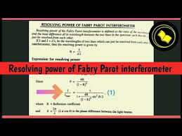 Fabry Parot Interferometer
