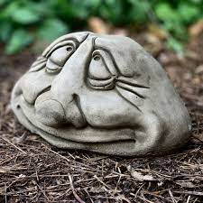 Face Garden Rock Cement Face Ornament