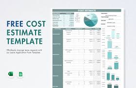 cost estimate template in excel free