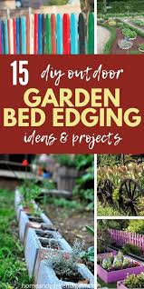 15 creative garden bed edging ideas