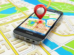 Do gps devices show your home or business in the wrong place? Mobile Gps Navigation Concept Smartphone On Map Of The City Stock Photo Picture And Royalty Free Image Image 32387703
