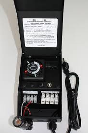 600w 12v 24v Outdoor Lighting Transformer With Timer Photocell Socket Outlet