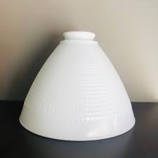 Vintage Milk Glass Lamp Shade Torchiere