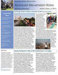 Newsletter Sociology Sonoma State University