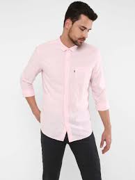 Levis Linen Fabric Pink Colored Casual Shirt G3 Mcs6553 G3fashion Com