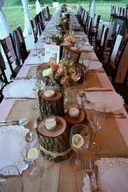 rustic table decor wedding table