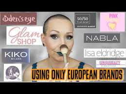 grwm using only european makeup brands