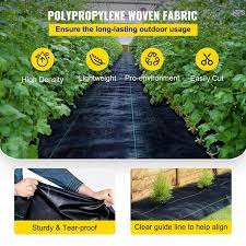Vevor Weed Barrier Landscape Fabric 4 X 250 Ft Geotextile Underlayment Pp Woven Garden Ground Cover 5 Oz Weed Control Fabric