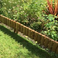 1m Wood Log Roll Garden Border Fix Edge