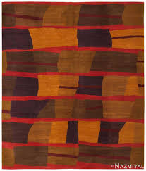 bold color modern nepalese area rug