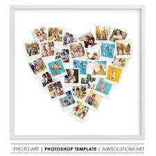 Heart Shape Photo Collage Templates