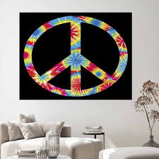 Peace Sign Wall Decor In Canvas Murals