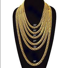 24k Gold Plated Fabulous Chunky Heavy Solid Miami Cuban Link