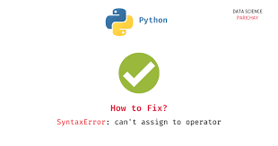 syntaxerror can t ign to operator