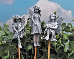 Miniature Fairy Garden Set Of 3 Gray